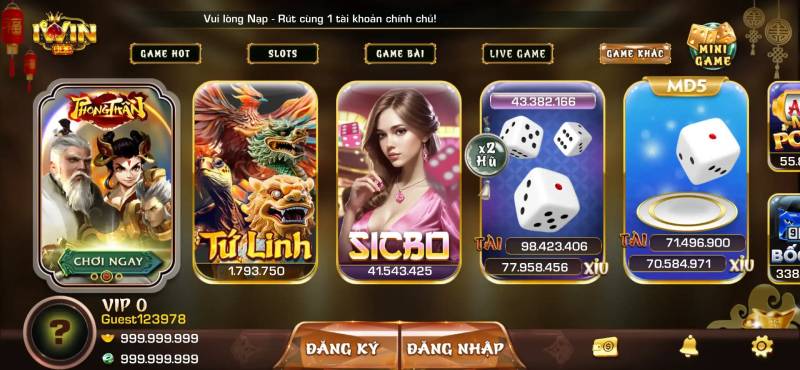 IWIN - link vào cổng game sòng bạc uy tín, tải iwin club về điện thoại 4 Giao Diện Hiện Đại, Trực Quan